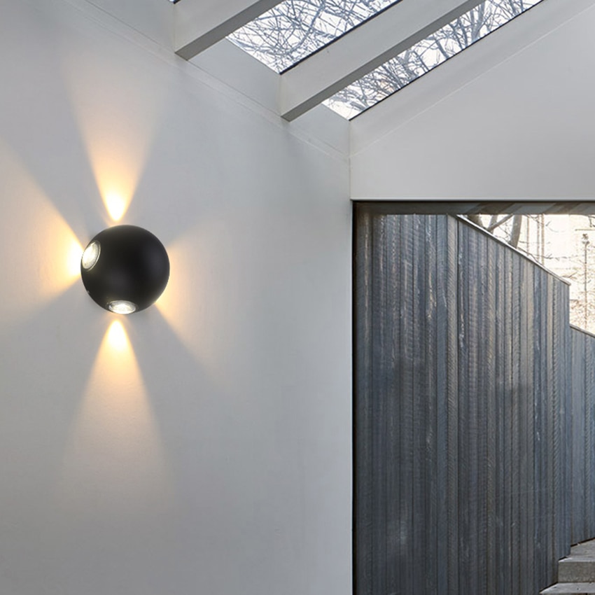 Led wandlamp aluminium buiten waterdichte wandlamp tuin veranda terras naast voordeur verlichting binnen wandlamp armatuur  bl06