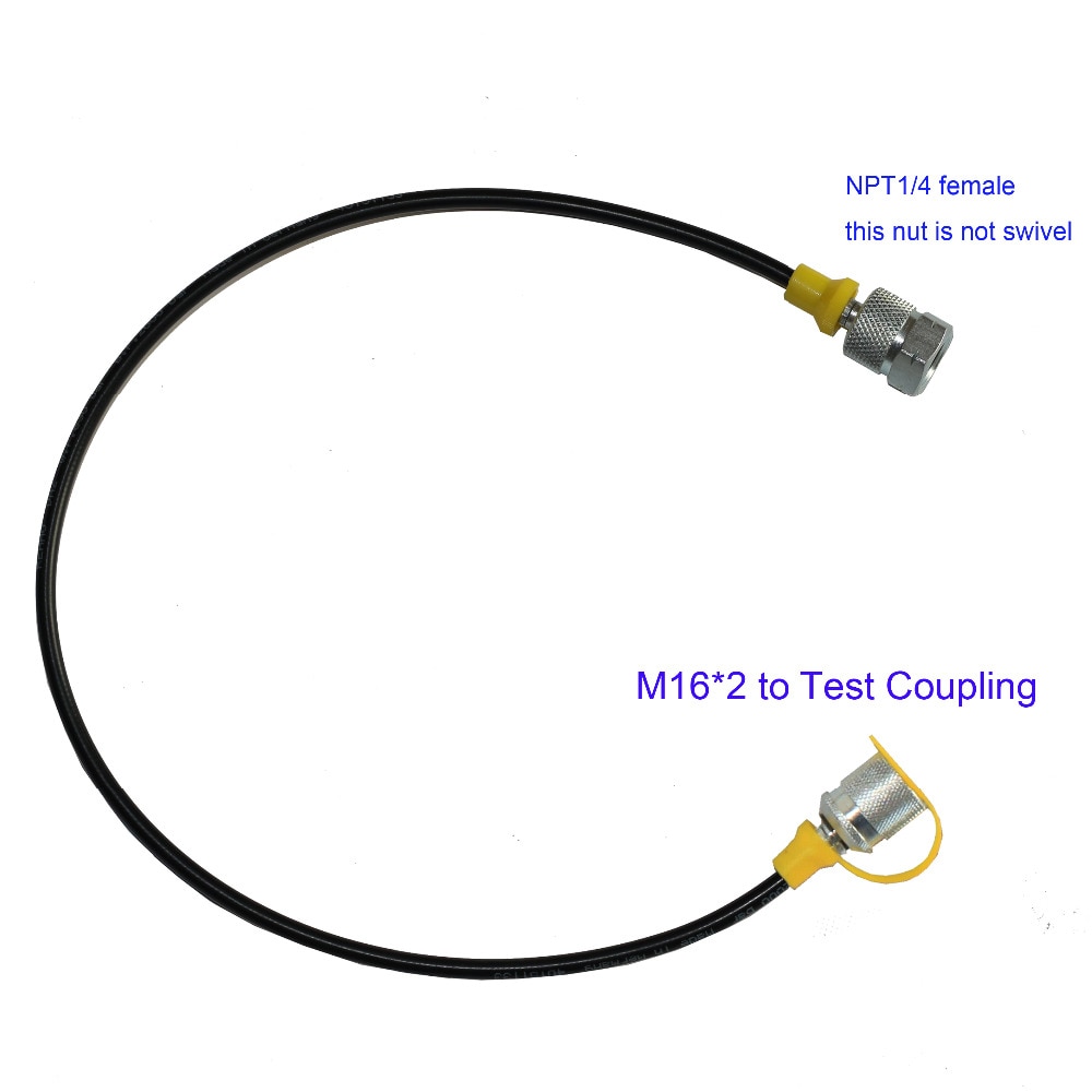 600BAR/9000PSI M16*2-NPT1/4" Hydraulic pressure Test hose test coupling Mini pressure hose 0.5m to 6m