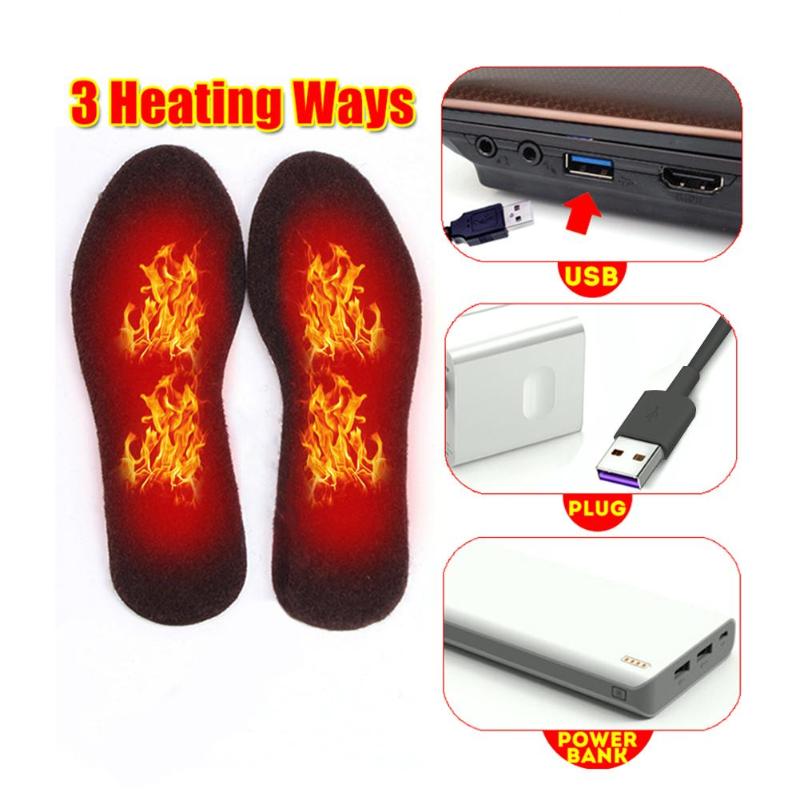 USB elektrycznie podgrzewane wkładki ogrzewanie wkładka robić butów ciepły ogrzewacz robić stóp skarpety Podkładka mata zimowe sportowy na świeżym powietrzu zimowe ciepłe buty buty