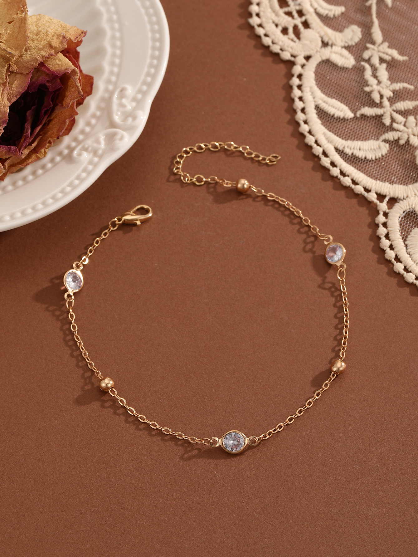 QIAMNI Nachahmung Perle Perlen Kette Fußkettchen für Frauen Mädchen Bein Armbänder Bodychain Sommer Strand Zubehör Hochzeit Schmuck: Schokolade
