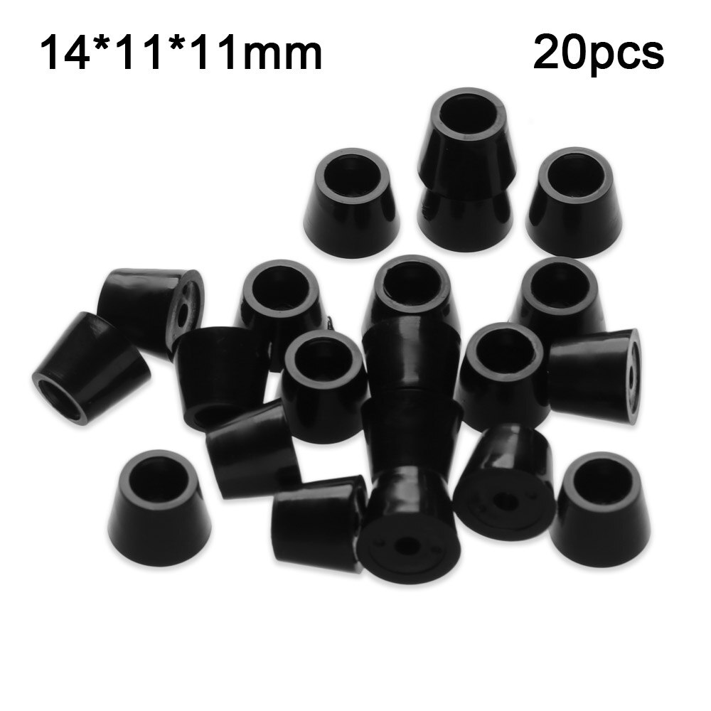 100pcs Black Rubber Feet Chair Floor Protector Non-slip Furniture Feet Table Leg Cover Cabinet Bottom Pads Funiture Legs 7Size: 14x11x11mm