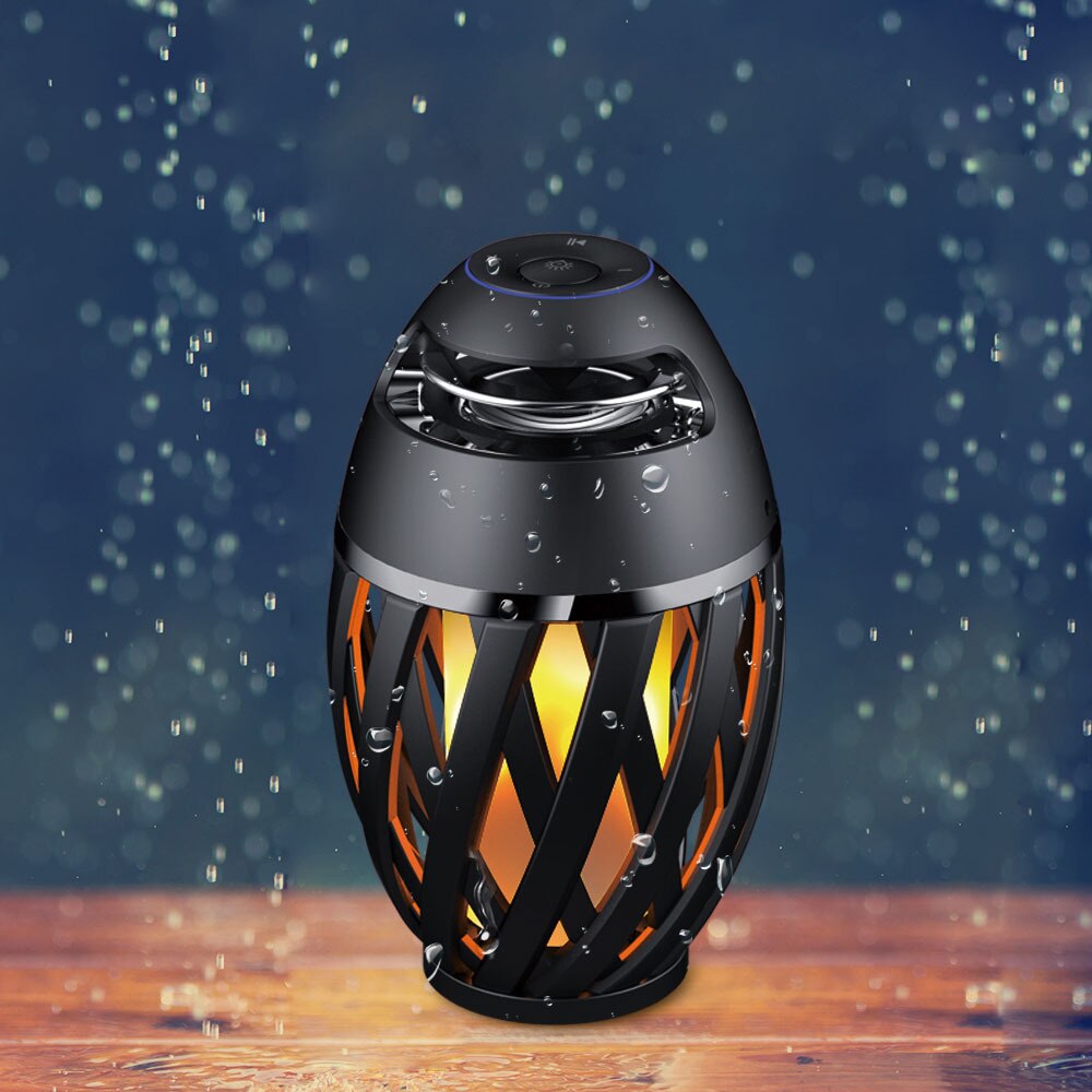 Portable Outdoor Waterdichte Draadloze LED Vlam Lamp Bluetooth Speaker