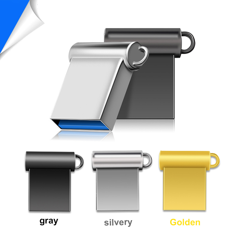 Mini Pendrive in metallo da 128 GB con portachiavi, chiavetta USB 2.0 portatile per trasferimento di archiviazione dati, idea regalo creativa