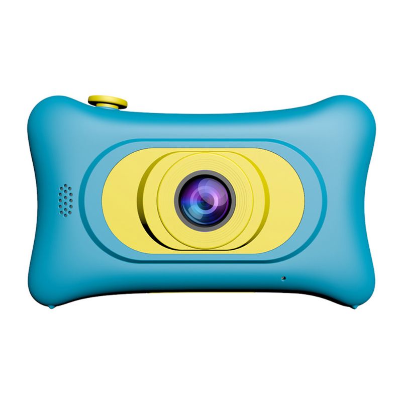 Børn mini digitalkamera sød dobbelt linse kamera bærbar 2 tommer high definition skærm børn pædagogisk legetøj: Blå