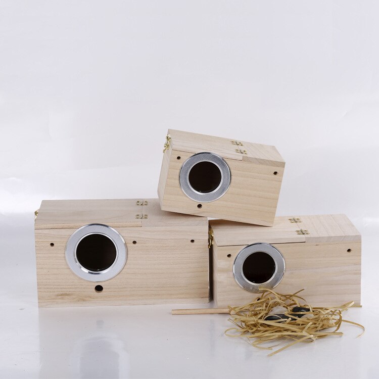 Wooden Bird Cage Breeding Box Nesting Boxes Hatching Cage Case for Parakeets Lovebird Parrot Bird Box