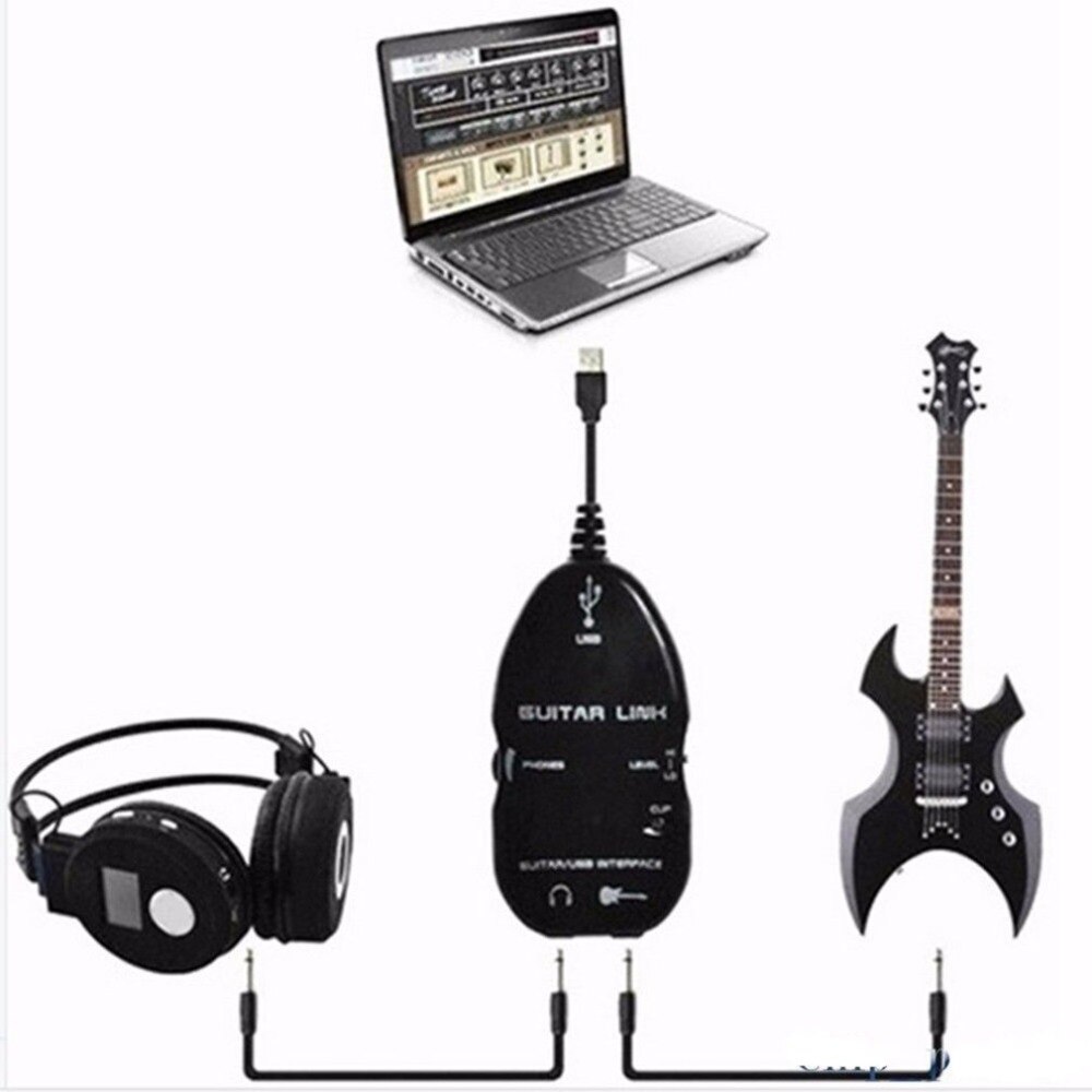 Guitar Cable Audio USB Link Interface Adapter For PC Music Recording Accessories For Guitarra Players