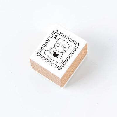 Sceau en bois, animal mignon, aide-mémoire: No5