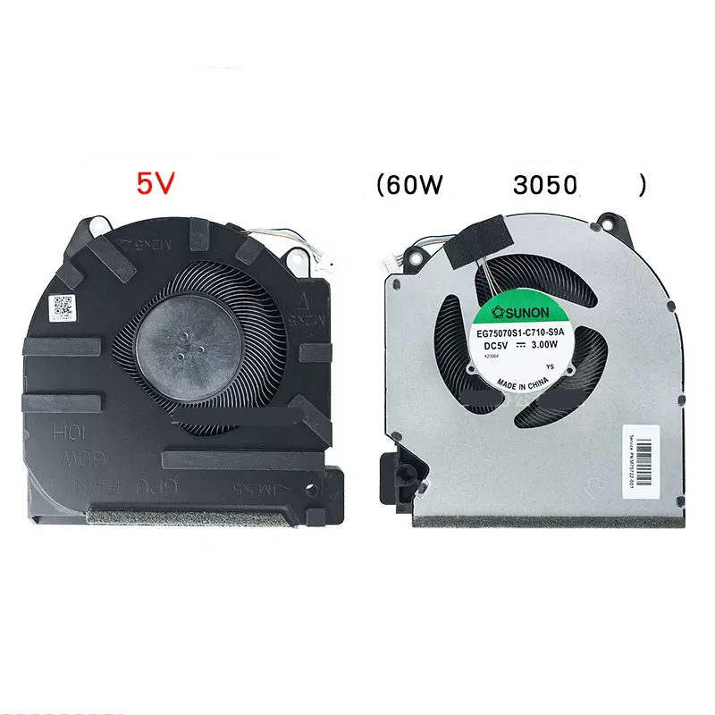 ventilador de refrigeración genuino para CPU de ordenador portátil GPU para HP Victus 7/8 16-D 16-E TPN-Q263 Q264 M75721 M75723 M7572: Blue