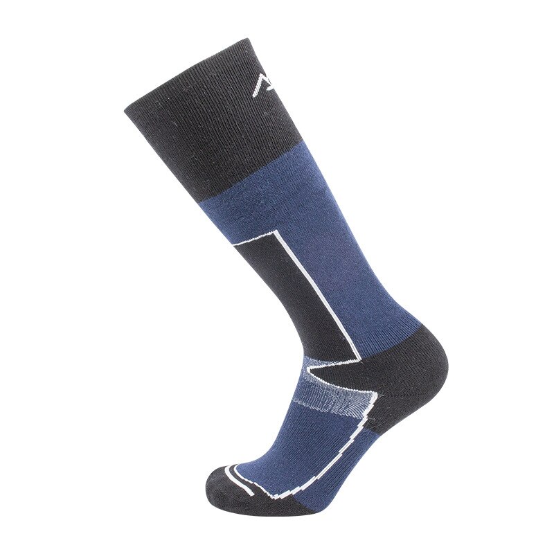 Sports Socks Winter Outdoor Skiing Mountaineering Socks Warm Wear-resistant Sports Socks Perspiration Thickening Long Tube Socks: Navy Blue / L(39-44)