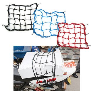 1 st ! GETANKT TKD RACING 6 Haken 40x40 cm ATV Motorfiets accessoires MotorBike Bungee Cargo Net Helm Netto