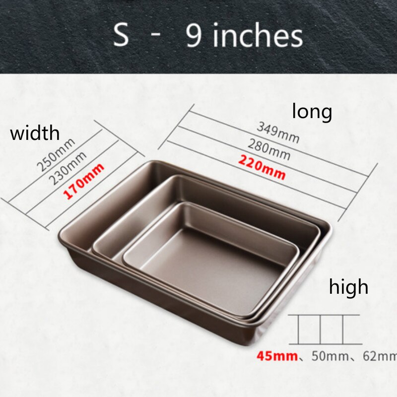 1 thick oven cake baking tray rectangular baking tray cake biscuit pie pizza baking tray non-stick kitchen baking tray: SP S 9 inch
