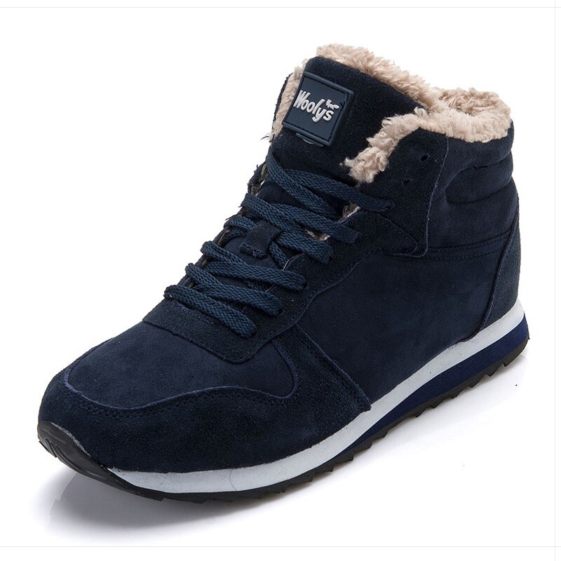 Heren laarzen heren winterschoenen sneeuwlaarzen schoenen plus size winter sneakers enkel herenschoenen winterlaarzen zwart blauw schoeisel