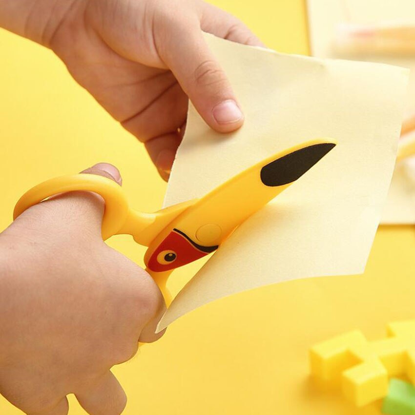 Ciseaux de sécurité pour enfants, bricolage, Scrapbook Photo, dessin animé, maternelle, tête ronde, ciseaux de découpe de papier fait à la main, 1 pièce