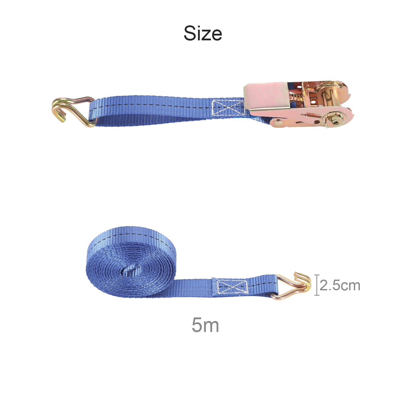 1/2/4pcs 25MMX5M Tow Rope Lorry Lashing Ratchet Belt Polyester Tie Down Cargo Strap Carbon Steel Buckle Weaving Car Accessories