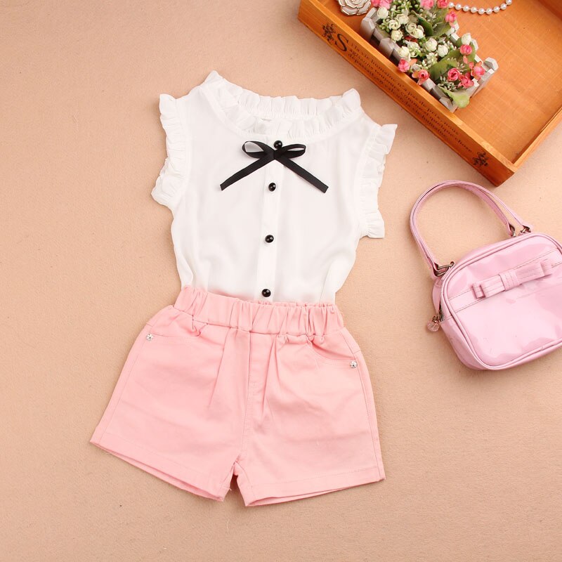 Meisjes witte blouses mouwloze chiffon shirts voor meisjes kleding kinderen schooluniformen zomer studenten tops 18m 4 8 10 12 14