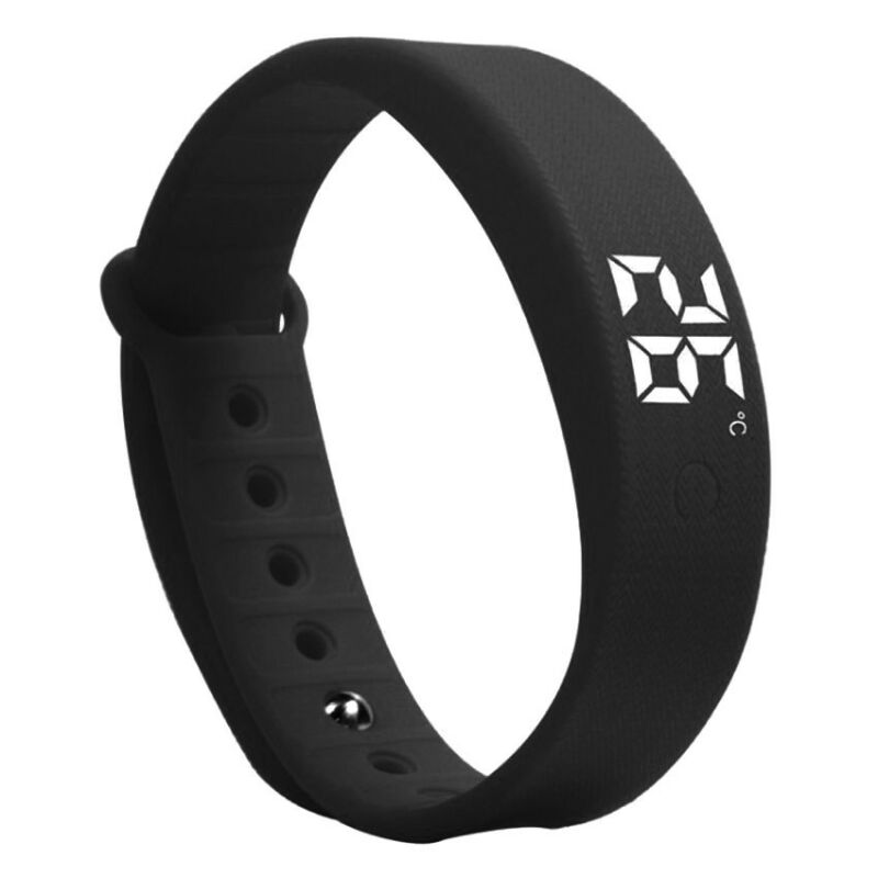 W5S Smart Bracelet LED Watch Sleeping Pedometer Vibration Sports Smart Bracelet Smart Wristband For Student Kids: Black