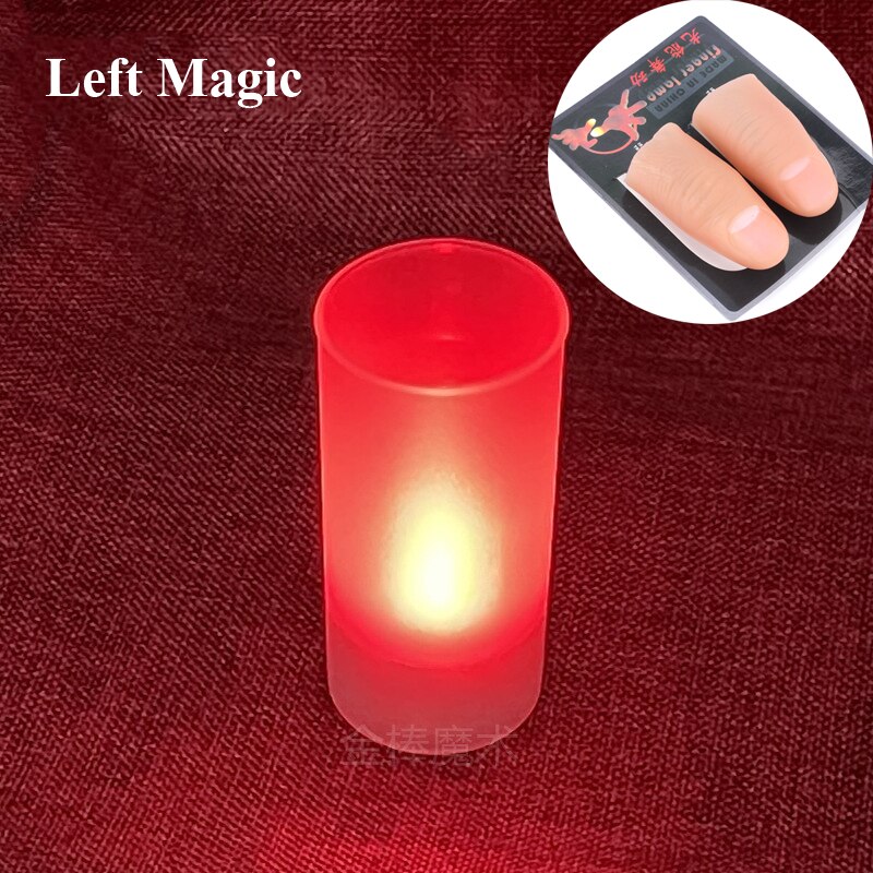 Fantasie Flamme Umfassen 2 Stck Daumen LED Licht Magie Tricks Schlag & schlagen Licht-hoch Magie Requisiten Professionelle zauberer