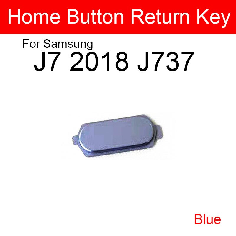 Home Button Voor Samsung Galaxy J3 J4 J7 J337 J400 J737 Menu Sleutel Vingerafdrukherkenning Sensor Knop Flex Kabel onderdelen: blue J7 2018 J737