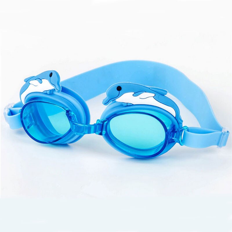 Gafas de natación profesionales para niños, lentes de dibujos animados, Delfín, antivaho, impermeables, para natación