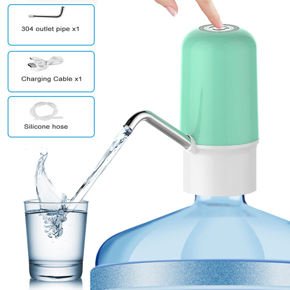 Haushalts Automatische Elektrische Wasserpumpe Taste Dispenser Gallonen Flasche Trinken Schalter Für Wasser Pumpen Gerät 3 Gears: style D-green -light