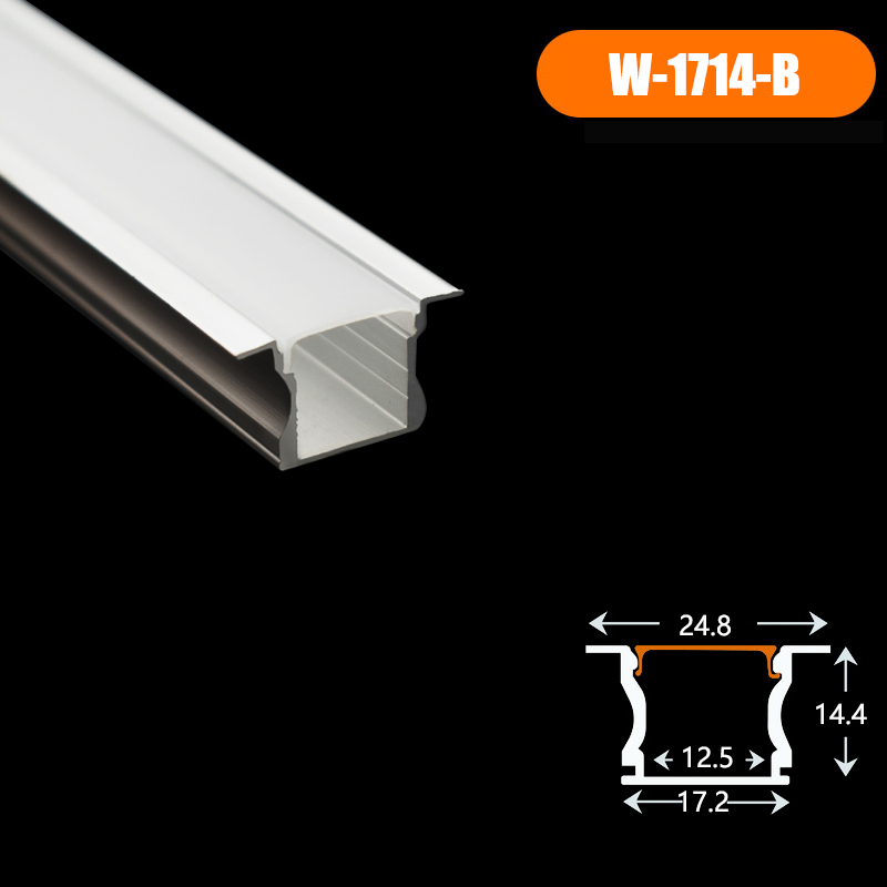 Tira de luces Led de perfil de aluminio negro/plateado, difusor de 2835 5050 canales, iluminación de línea de pared interior, barra de luz magnética para armario de cocina: YELLOW / changeable