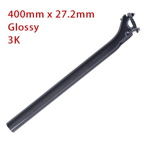 Bxt-selim de carbono para bicicleta, peças de 2021/27.2*31.6mm para bicicleta de estrada e mountain bike: 27.2X400mm 3K glossy