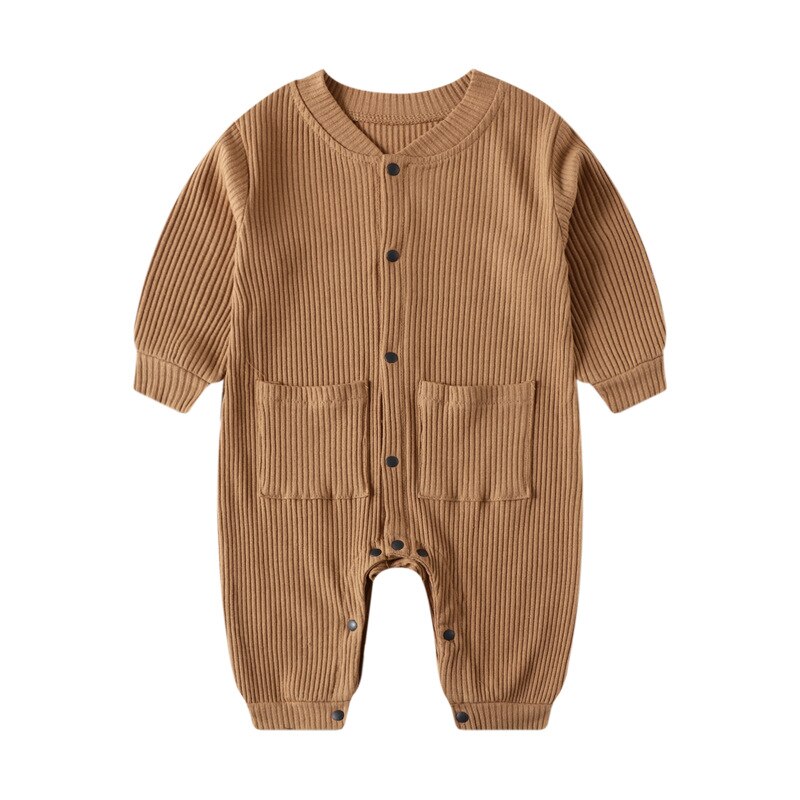 Baby boy clothes Spring Rompers 0-18M Newborn Boy Romper Unisex Baby Clothes Costume Babies grils Cotton Jumpsuit: brown / 6M