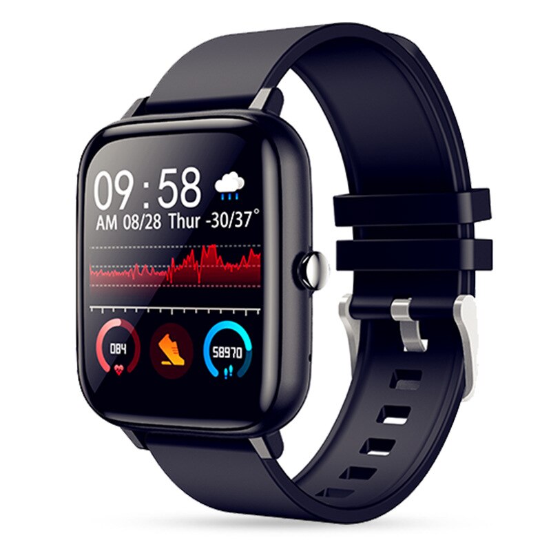 Smart Watch Men Women Ip67 Bluetooth Call Waterproof Sport Fitness Tracker Watches Blood Pressure Smartwatch For Samsung Apple: Black