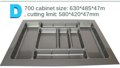 Kitchen Cabinet Chopsticks Tableware Storage Box Plastic Drawer Internal Lattice Partition Tray ABS Drawer Cutlery Tray: White