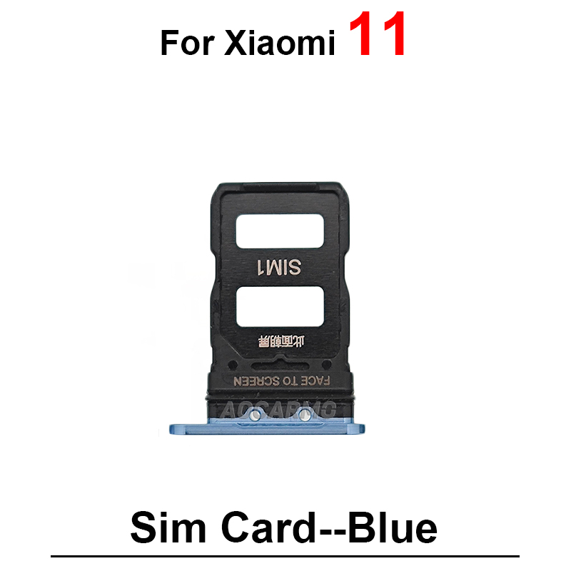 Sim Card For Xiaomi 11 Ultra Lite Mi 11T Pro 11Lite Sim Tray Holder Socket Slot Repair Replacement Parts: grey