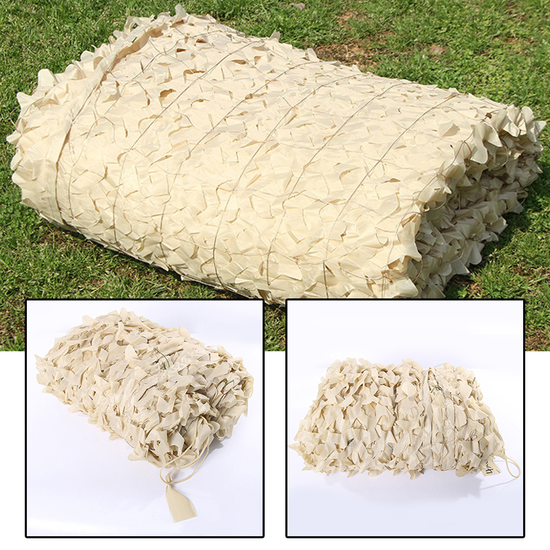 2*6 Meter Zonnebrandcrème En Zonnescherm Net Buiten Camping Tent Accessoires Jungle Beige Samouflage Net