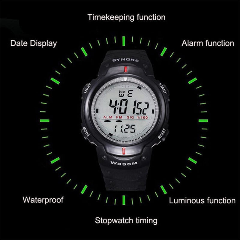 Sports Watches Men Big Dial Outdoor Countdown Chronograph Shock Watch Waterproof Digital Wristwatches Masculino