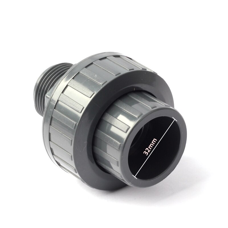 1pc Plastic PVC 1 inch Male Thread 32mm Union Water Pipe Connector Plastic Tube Adapter Garden Irrigation Fittings 1 inch Parts