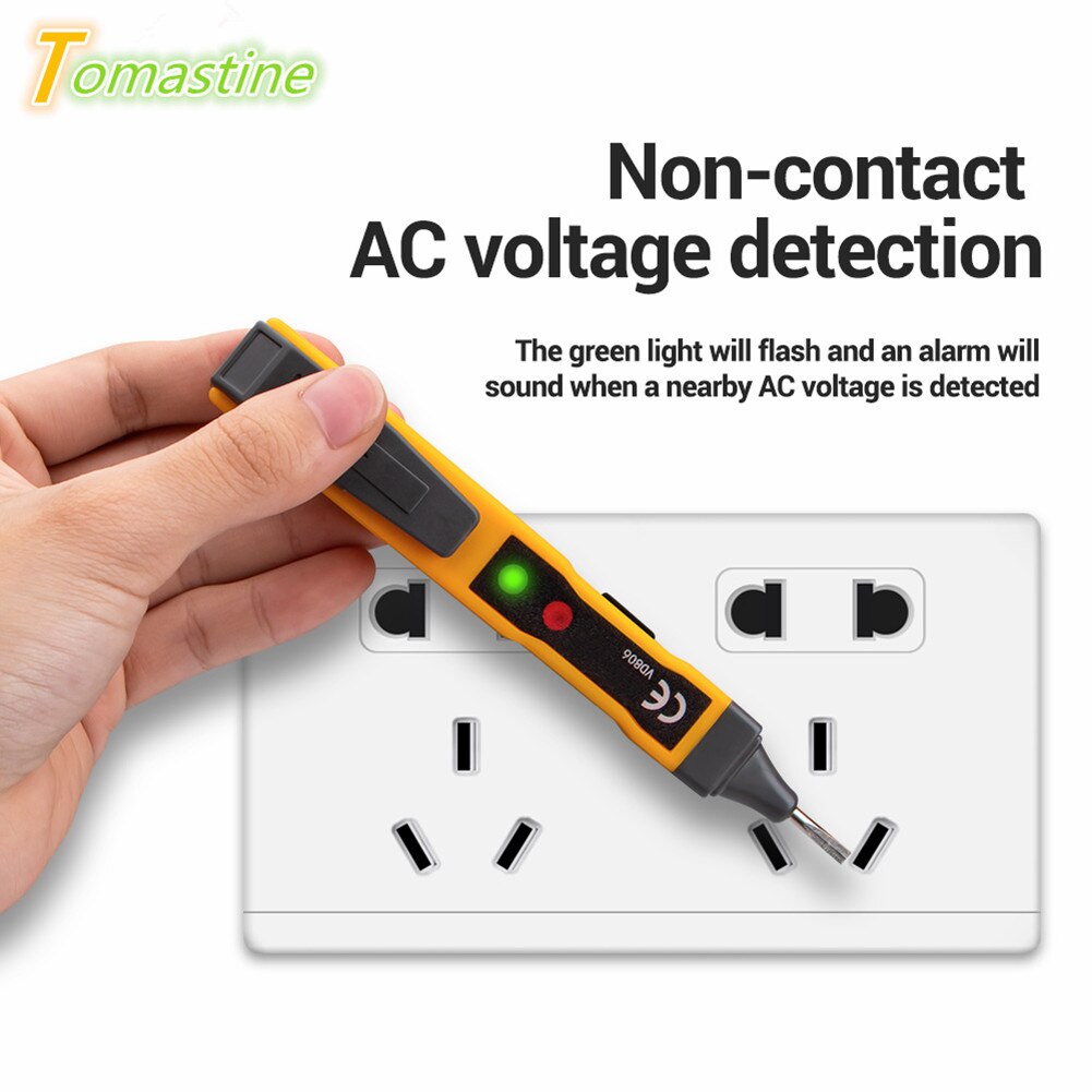 Digital Display Test Pen With LED Flashlight Powered by 2*AAA Battery AC Voltage Detection Test Pen Handy Pen Tester