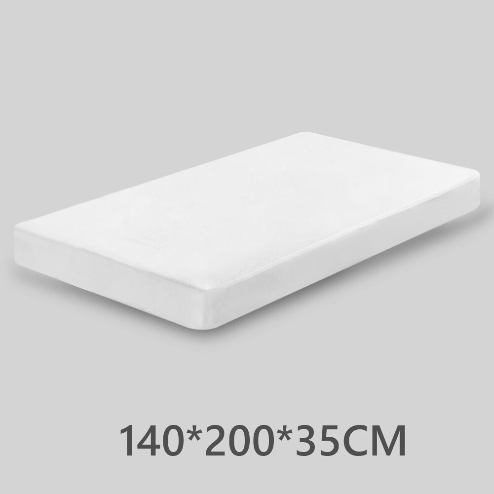Blødt vandtæt sengetøj monteret madras pad beskytter cover ark topper med bånd seng enkelt dobbelt king size pad coverd: 140 x 200 x 35cm