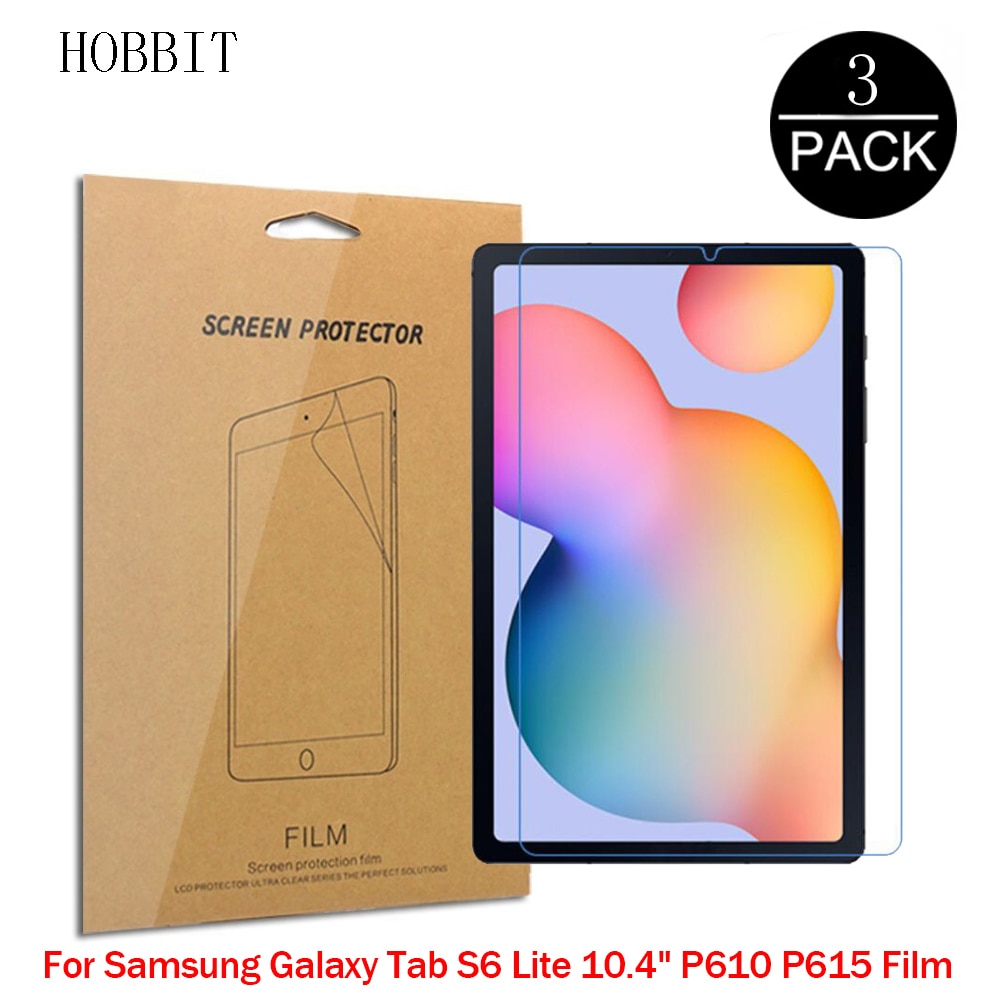 3Pcs PET Film Für Samsung Galaxy Tab S6 Lite 10.4 "P610 P615 SM-P610 SM-P615 Tablet Screen Protector Nano explosion-proof Film: Tab S6 Lite 10.4
