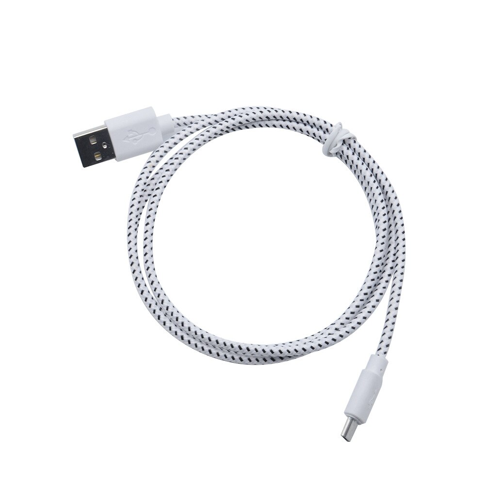 Gevlochten Aluminium Micro USB Data & Sync sneller Charger Kabel Voor Android Telefoon prolunga usb usb verlengkabel kabel mini usb: White