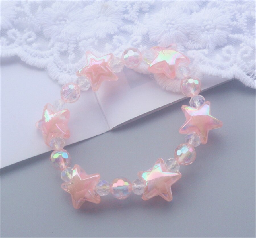 Bracelet Lolita fait à la main pour fille, couleur bonbon, perles, bijoux, D393: color 4
