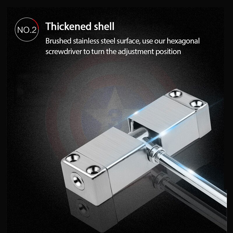 Automatic Mounted Spring Door Closer Adjustable Speed Surface Self Closing Home Deurdranger Door Closing Equipment Mute Hardware
