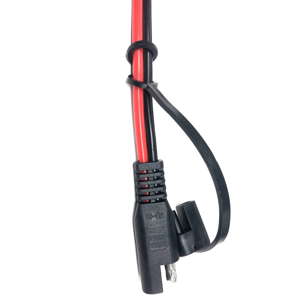 Conector de alimentación DIN Hella a SAE para motocicleta BMW, conector adaptador inverso de polaridad SAE, 14AWG, 90cm