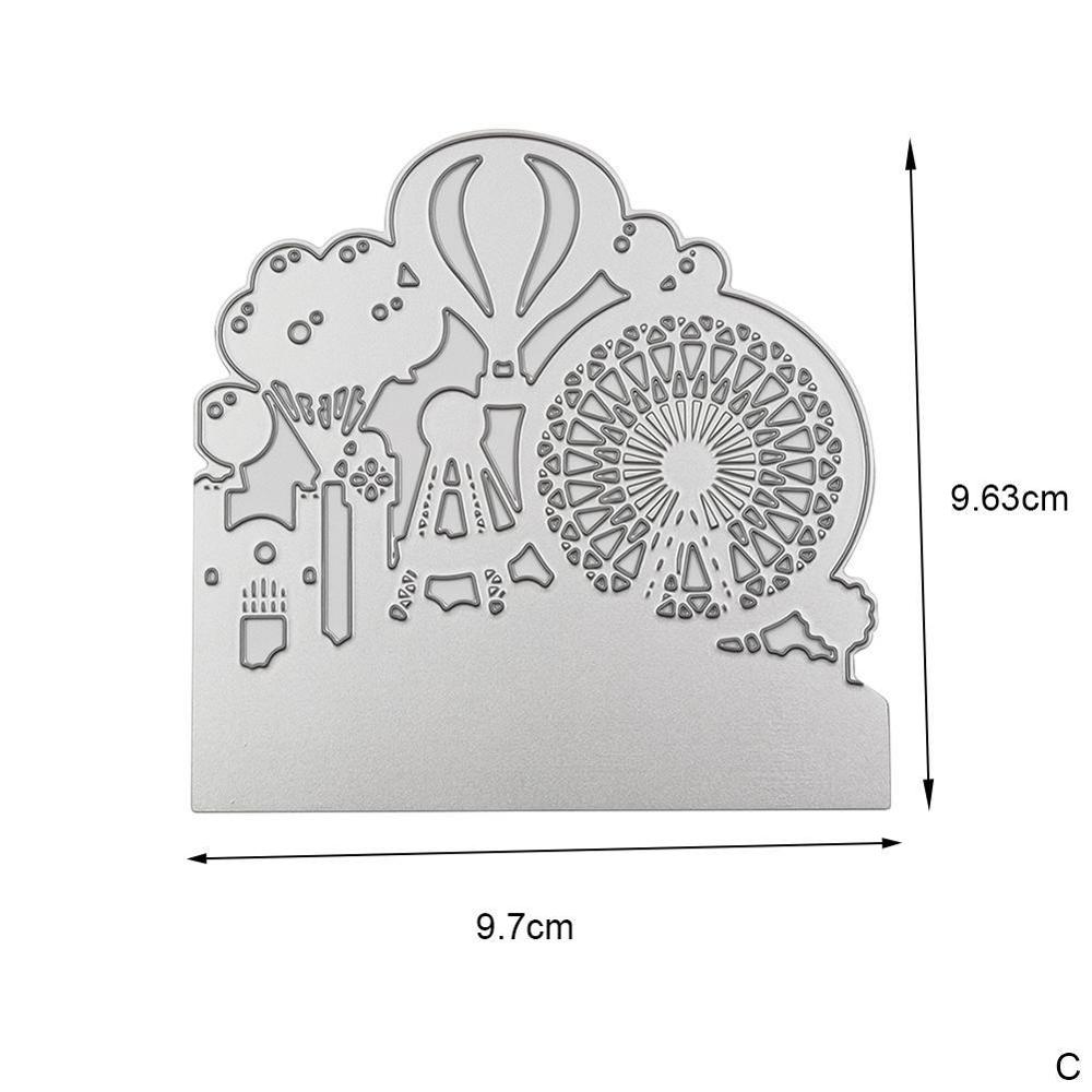 Metalen snijmallen voor doe-het-zelf stempels scrapbooking fotoalbum reliëfdrukpapier trouwkaarten maken decoratieve knutsels feest: C