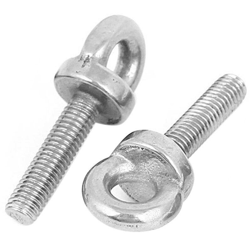 M5 x 20mm Metric Thread Machinery Shoulder Lifting Eye Bolt 4Pcs