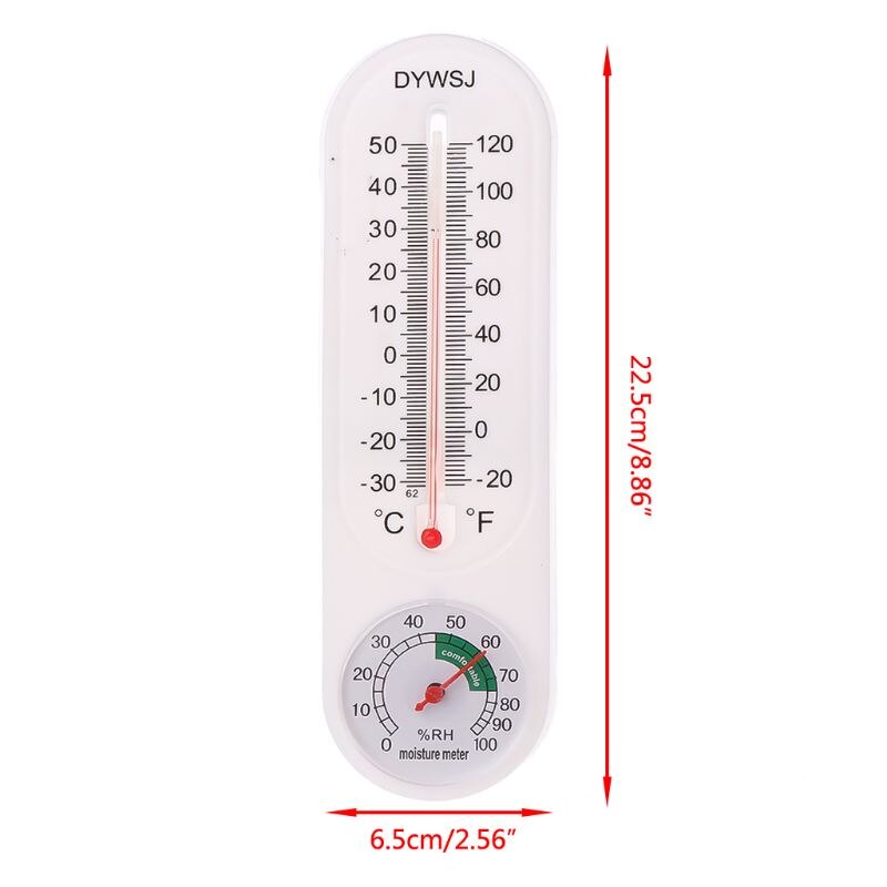 Indoor Outdoor Wall Hung Thermometer Hygrometer Garden Office Temperature Logger
