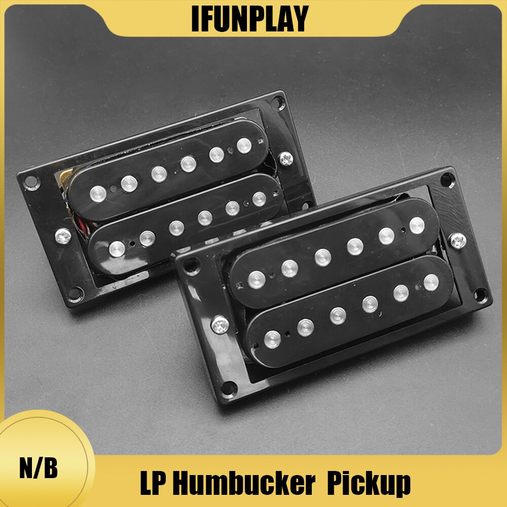 Electric Guitar Pickup Humbucker Double Coil LP Electric Guitar Pickups 50/52mm Neck Bridge Pickup with installing Frame