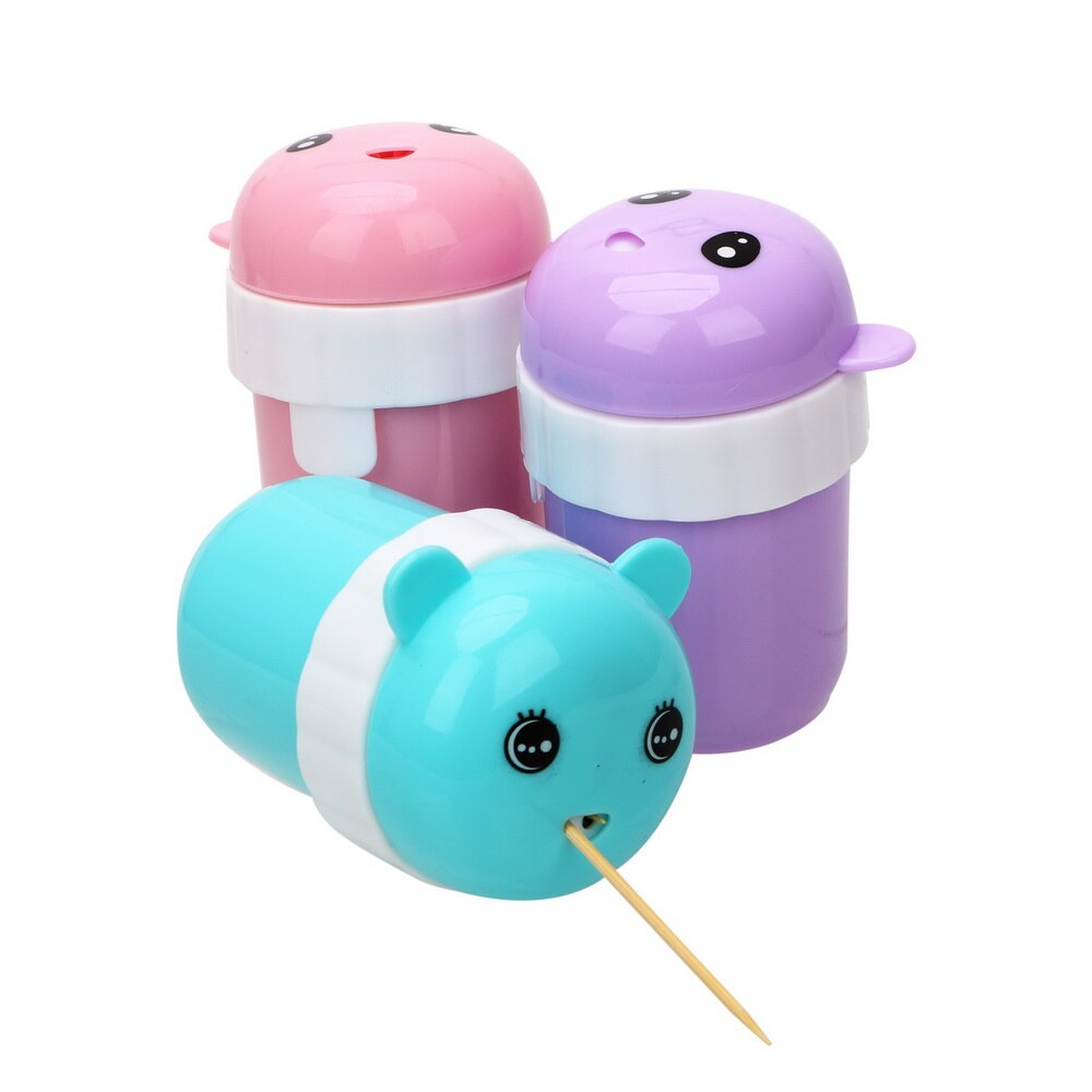HILIFE Toothpick Storage Box Expression Toothpick Jar Rotate Simple Style Toothpick Holder