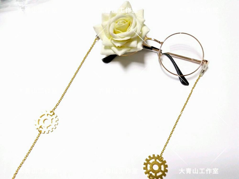 Steampunk brillen De voormalige is de wind diablo rose retro Gradiënt Spiegel Lens Bril Vintage Zonnebril props: Beige