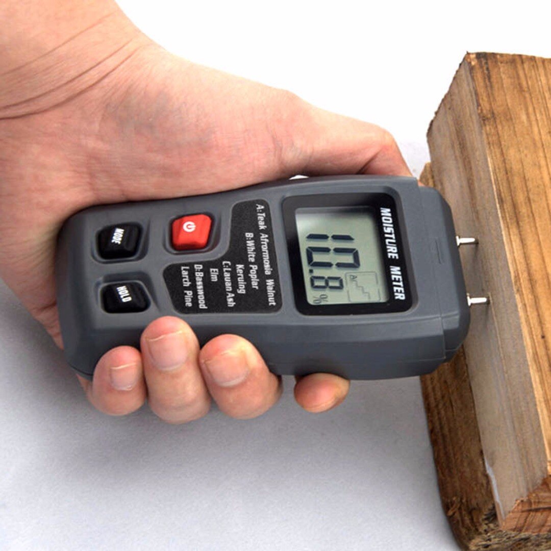 Wood Moisture Tester LCD Display 0-99.9% Digital Wood Moisture Meter Humidity Tester Timber Damp Detector Humidity Testing Tool