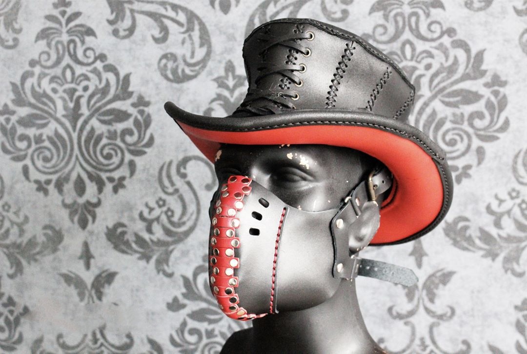 Steampunk diy læder gør det selv papir tegning cowboy hat mønster tegning manuel læder mønster tegning