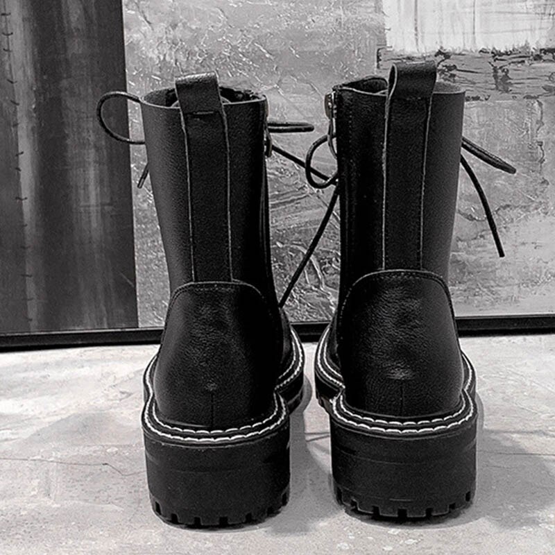 Botas de encaje de perlas para mujer, botines con cremallera de felpa, para invierno,