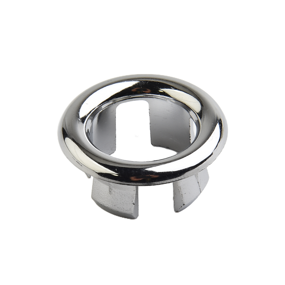 Anillos de cubierta de desbordamiento de fregadero, tapa de drenaje redonda con agujero cromado de plástico ABS, accesorios de repuesto para lavabo de cocina y baño, 4 Uds.
